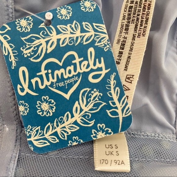Free People Sierra Bandeau Convertible Removable Adjustable Straps Blue Small S - Picture 6 of 11